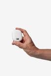 A photo of a white hand holding the gaitQ Tempo pod.