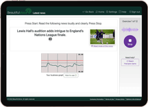 Screenshot showing an exercise with a chart below. To the right is a purple Stop Audio button.