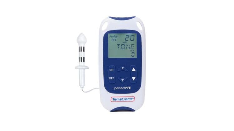 A photo of the blue and white Perfect PFE for Men with anal probe.